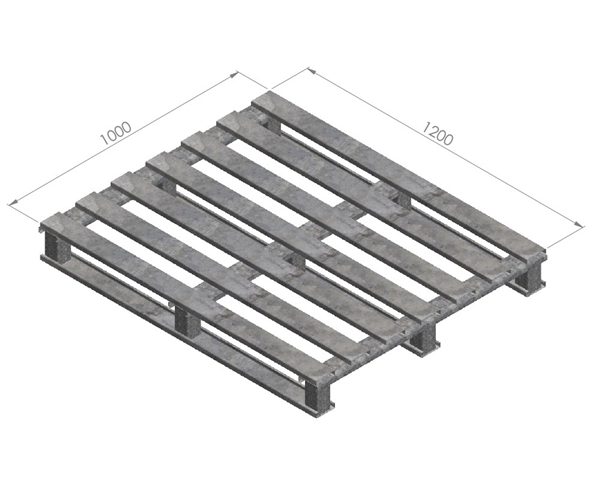 100x120cm GALVANİZLİ ORTA METAL PALET